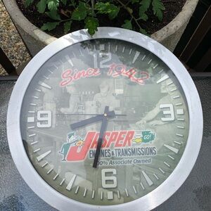 Jasper Engines  Transmissions Wall Clock Garage Shop Man Cave Vintage Look